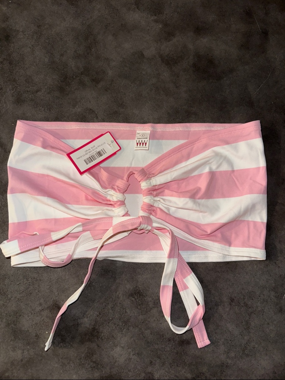 NWT Wicked Weasel Sailor Stripe 9199 Top - Baby Pink - Large